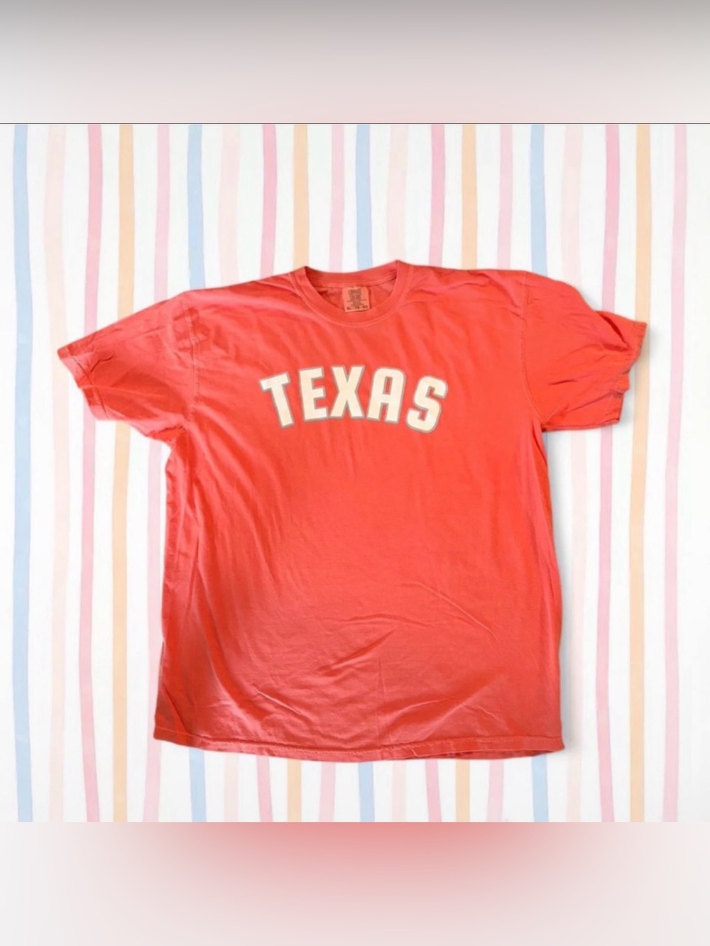 Comfort Colors Texas Short Sleeve Tee in Coral Red